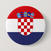 Kroatië vlag ronde button 7,6 cm (Voorkant)