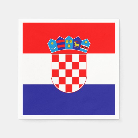 Kroatië vlag servet (Voorkant)