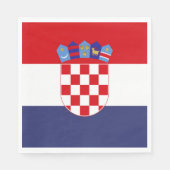 Kroatië vlag servet (Voorkant)