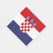 Kroatië vlag servet (Hoek)