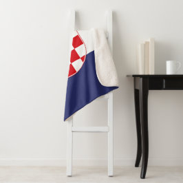 Kroatië vlag sherpa deken