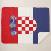 Kroatië vlag sherpa deken (Voorkant (horizontaal))