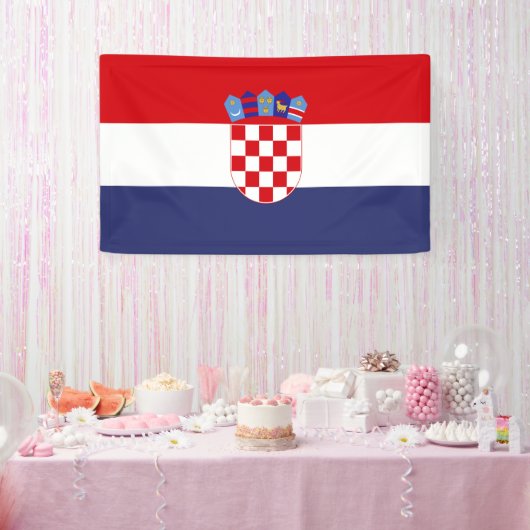 Kroatië vlag spandoek (Feest)