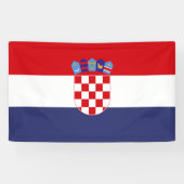 Kroatië vlag spandoek (Horizontaal)
