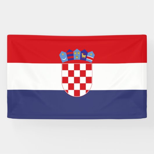Kroatië vlag spandoek (Horizontaal)