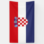 Kroatië vlag spandoek (Verticaal)