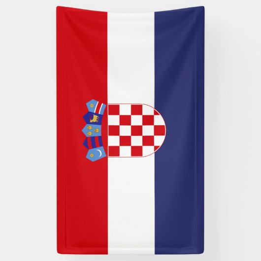 Kroatië vlag spandoek (Verticaal)