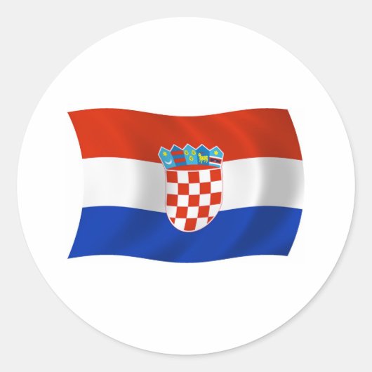 Kroatië Vlag Sticker (Voorkant)