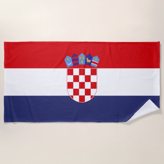 Kroatië vlag strandlaken (Voorkant)
