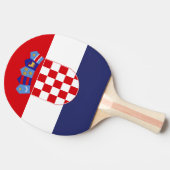 Kroatië vlag tafeltennisbatje (Zijkant)