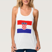 Kroatië vlag tanktop (Voorkant)