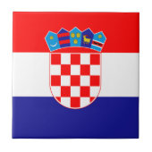 Kroatië vlag tegeltje (Voorkant)