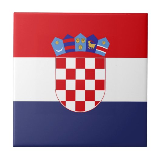 Kroatië vlag tegeltje (Voorkant)