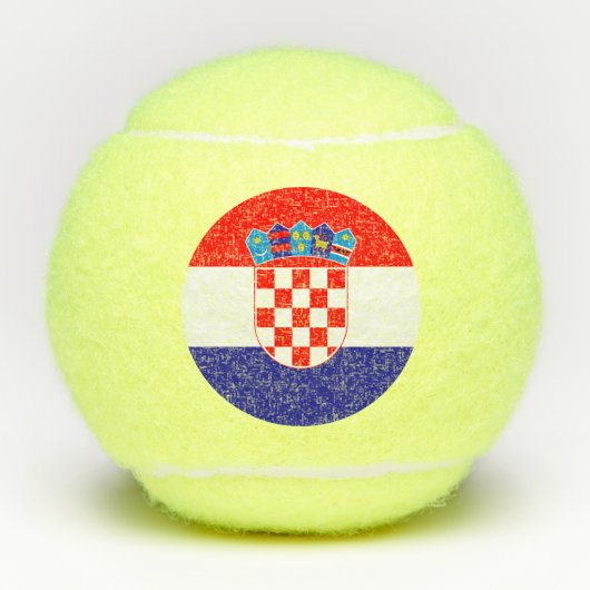 Kroatië Vlag Tennisballen (Voorkant)