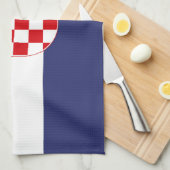 Kroatië vlag theedoek (Quarter Fold)