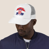 Kroatië vlag trucker pet (In situ)