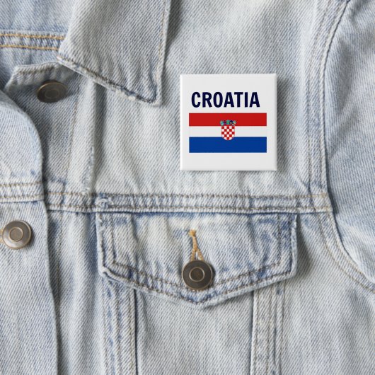 Kroatië - vlag van Button Kroatië (In situ)
