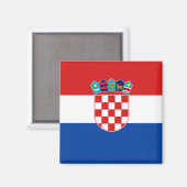 Kroatië: vlag van Kroatië Magneet (Voorkant / Achterkant)