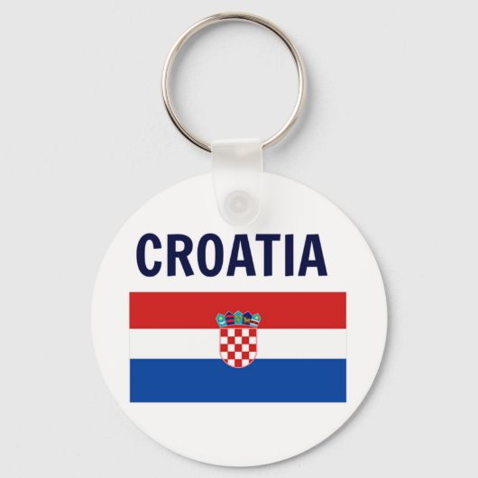 Kroatië - vlag van Kroatië Sleutelhanger (Voorkant)