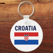 Kroatië - vlag van Kroatië Sleutelhanger (Voorkant)