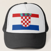 Kroatië: vlag van Kroatië Trucker Pet (Voorkant)