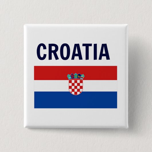 Kroatië - Vlag van Kroatië Vierkante Button 5,1 Cm (Voorkant)