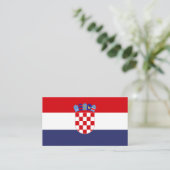 Kroatië vlag visitekaartje (Staand voorkant)