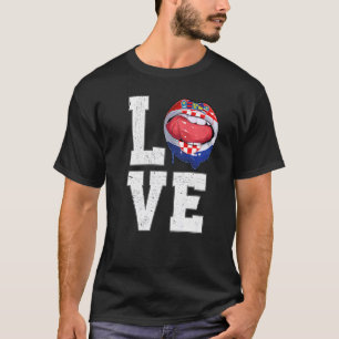 Kroatië Vlag Voetbal Fan Love Kroatisch T-shirt