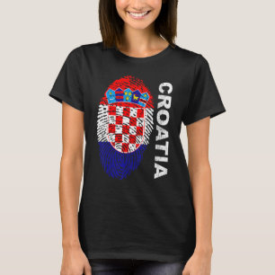 Kroatië Vlag Voetbal Sport Voetbal Fan Anhangers T-shirt