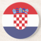 Kroatië vlag zandsteen onderzetter (Voorkant)