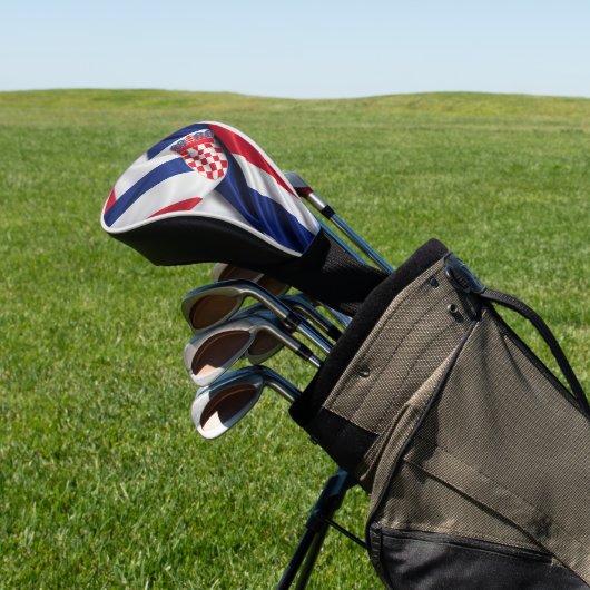 Kroatië vlag zijde textuur golfheadcover (Insitu)