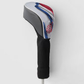 Kroatië vlag zijde textuur golfheadcover (Schuin)