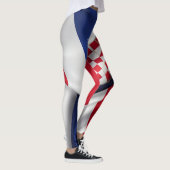 Kroatië vlag zijde textuur leggings (Rechts)