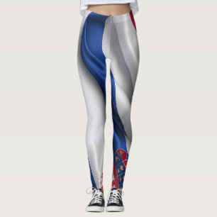 Kroatië vlag zijde textuur leggings