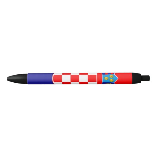 Kroatië vlag zwarte inkt pen (Voorkant)