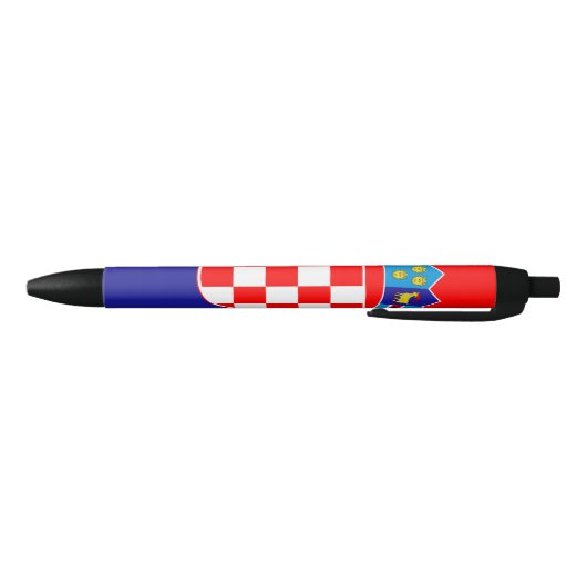 Kroatië vlag zwarte inkt pen (Bodem)