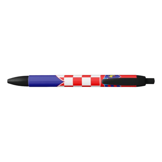Kroatië vlag zwarte inkt pen (Achterkant)