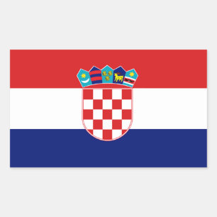 Kroatië-vlaggen Rechthoekige Sticker