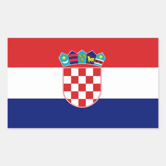 Kroatië-vlaggen Rechthoekige Sticker (Voorkant)