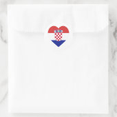 Kroatië-vlaggenhart Ronde Sticker (Tas)