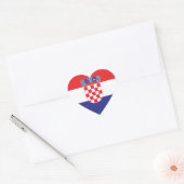 Kroatie Vlakke vlag Hart Sticker (Envelop)