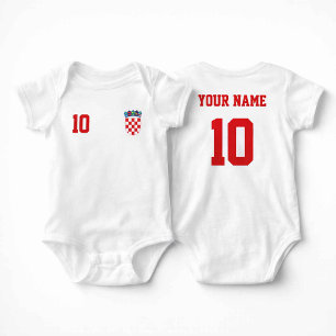 Kroatië Voetbal Custom Naam & Nummer Romper