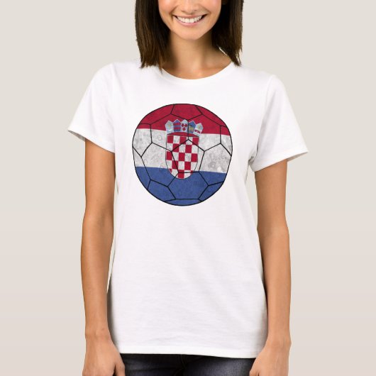 Kroatië Voetbal Dames Baby Doll T-shirt (Voorkant)