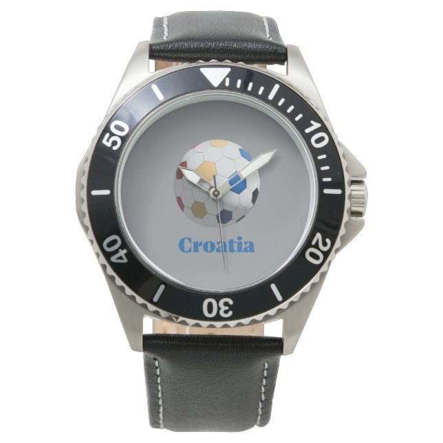Kroatië Voetbal Horloge (Voorkant)