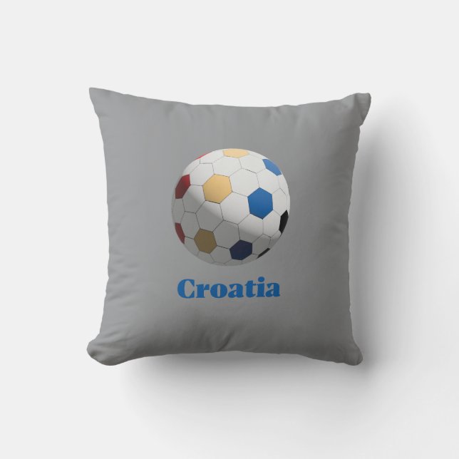 Kroatië Voetbal Kussen (Voorkant)