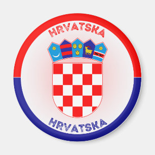 Kroatië Wapen Cirkelvorm  Magneet