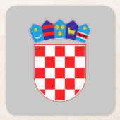 Kroatië wapen kartonnen onderzetters (Voorkant)
