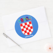 Kroatië* Wapenschild Ronde Sticker (Envelop)