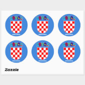 Kroatië* Wapenschild Ronde Sticker (Vel)