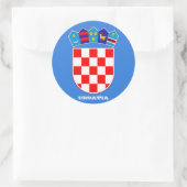 Kroatië* Wapenschild Ronde Sticker (Tas)